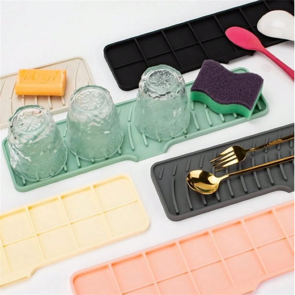 Silicone Tap Washer - Silicone Faucet Splash Pad Kitchen Foldable