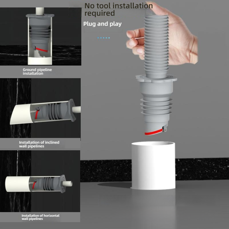 Silicone Bathroom Sewer Seal R – Drain Pipe Clip Bewertung und Preis