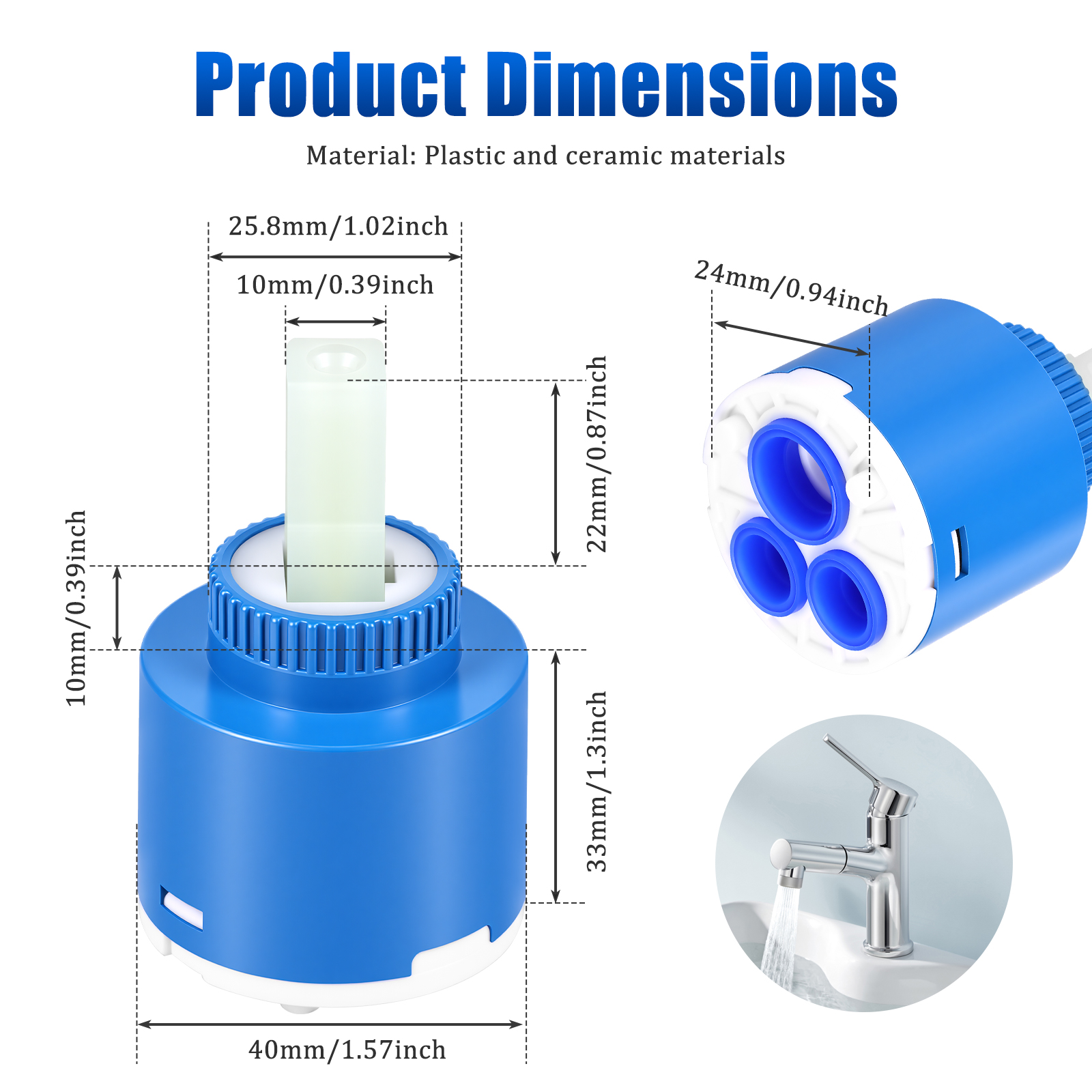 40MM Tap Mixing High Spool Val – Shower Valve Cartridge Bewertung und Preis
