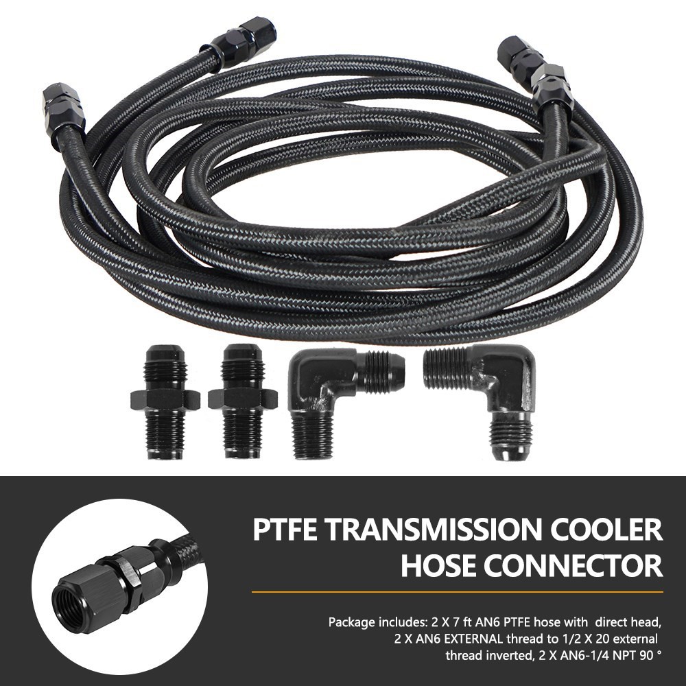 2 X 7Ft AN6 Flexible PTFE Tran – Flexible Hose Braided Bewertung und Preis