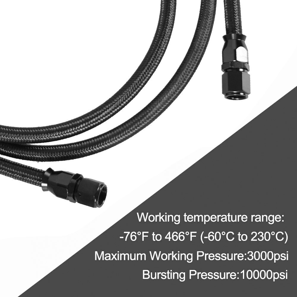 2 X 7Ft AN6 Flexible PTFE Tran – Flexible Hose Braided Bewertung und Preis
