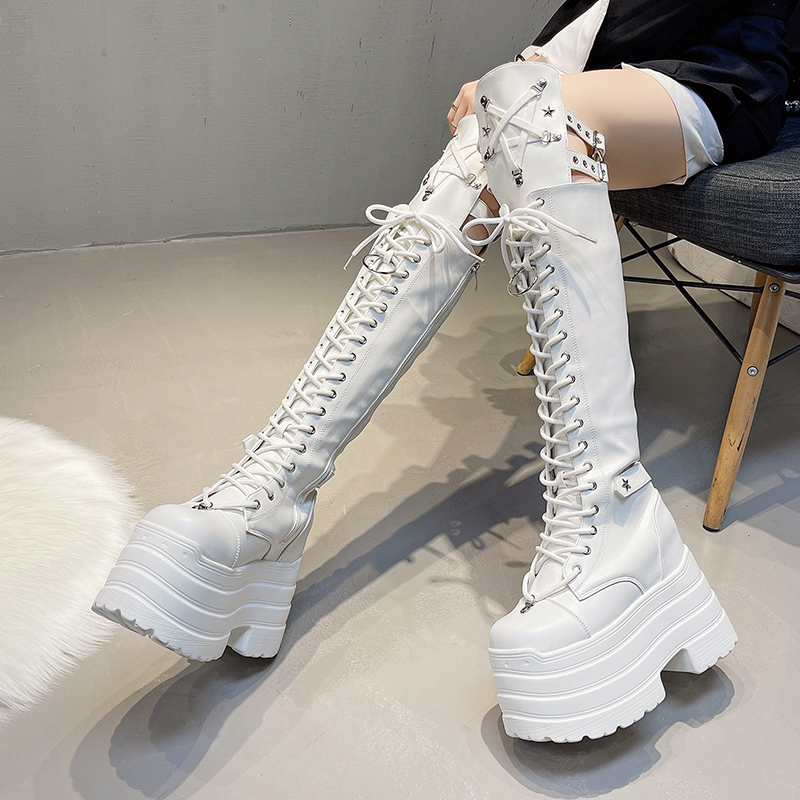 Punk Women Boots Ladies Cospla – Pipe Bending Spring Bewertung und Preis