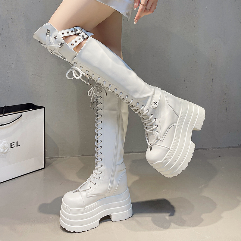 Punk Women Boots Ladies Cospla – Pipe Bending Spring Bewertung und Preis