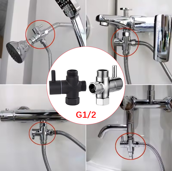 Black Silver 3 Way T-Adapter D – Shower Valve Cartridge Bewertung und Preis