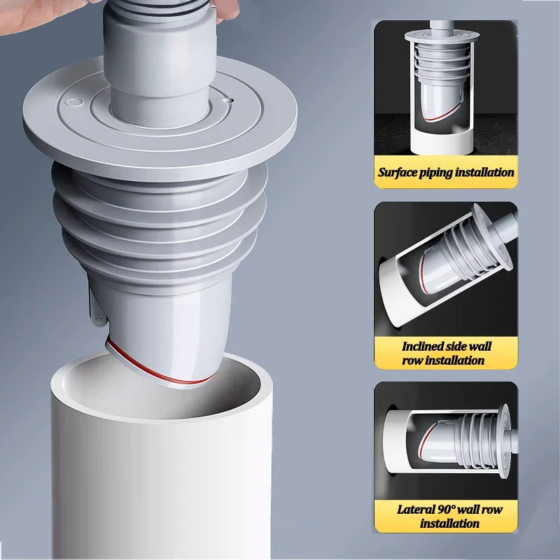 Silicone Bathroom Sewer Seal R – Drain Pipe Clip Bewertung und Preis