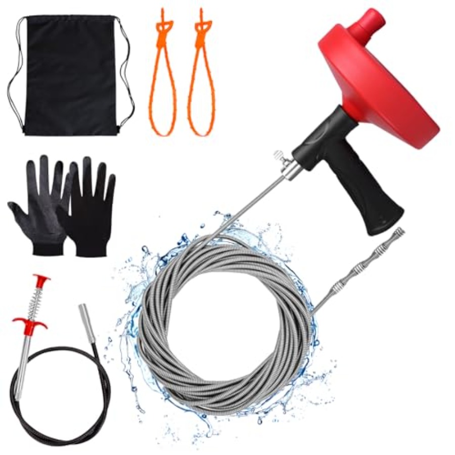 【Spot goods】Drain Auger 33 ft  – Drain Snake Flexible Bewertung und Preis